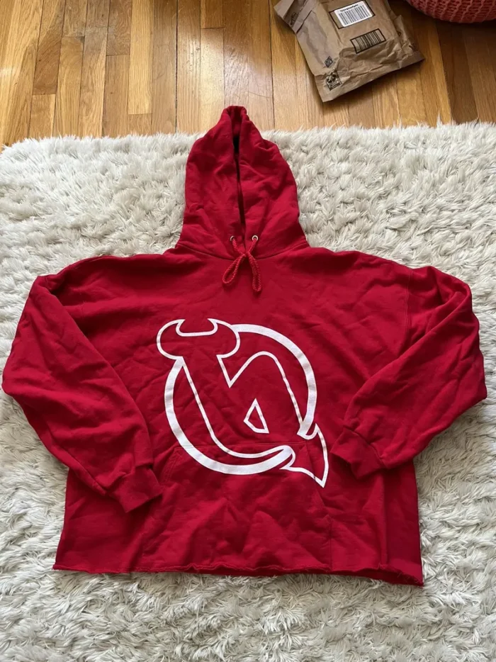 Basketcase Cropped “B” Devils Ripoff Hoodie